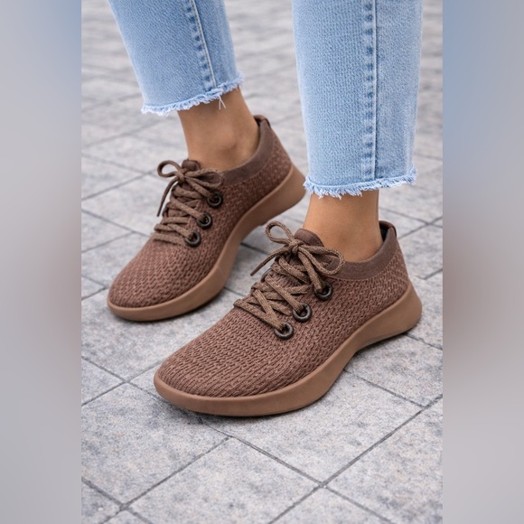 allbirds Shoes - All Birds Tree Dasher 2 Hazy Cocoa Brown Tennis Shoes Size 7.5